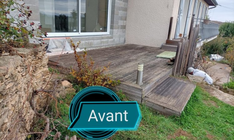 Agrandissement et surélévation d'une terrasse en bois avec création d'un escalier à Bourgoin-Jallieu